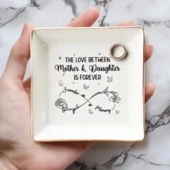 Mom’s Love, Daughter’s Strength - Family Personalized Custom Jewelry Dish - Mother's Day, Gift For Mom, Daughter 8 Mom’s Love, Daughter’s Strength - Family Personalized Custom Jewelry Dish - Mother's Day, Gift For Mom, Daughter -Pawfect House Store 67c135809b7d3