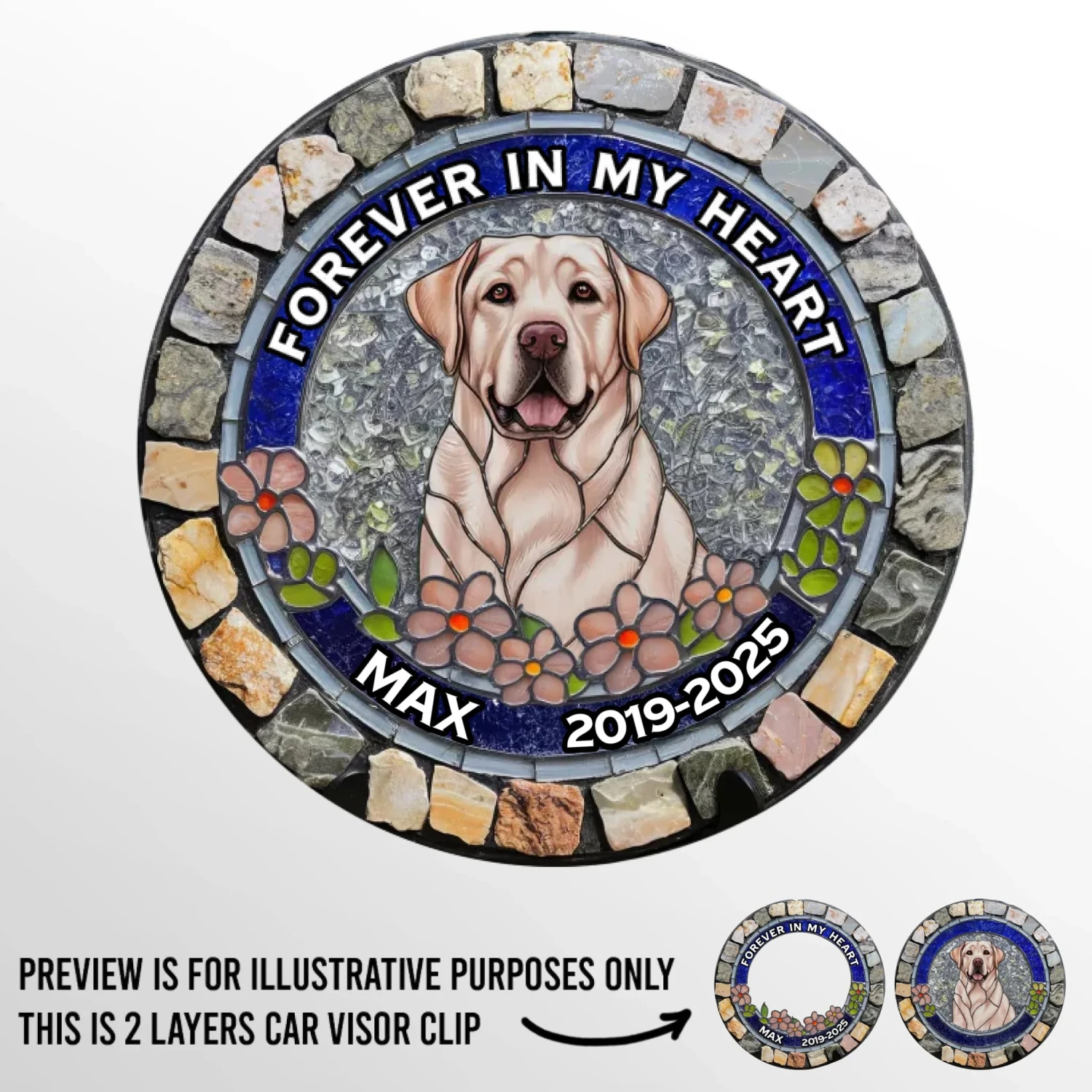 Custom Photo Some Angels Have Fur - Memorial Personalized Custom Car Visor Clip - Sympathy Gift For Pet Owners, Pet Lovers 2 Custom Photo Some Angels Have Fur - Memorial Personalized Custom Car Visor Clip - Sympathy Gift For Pet Owners, Pet Lovers - Image 2