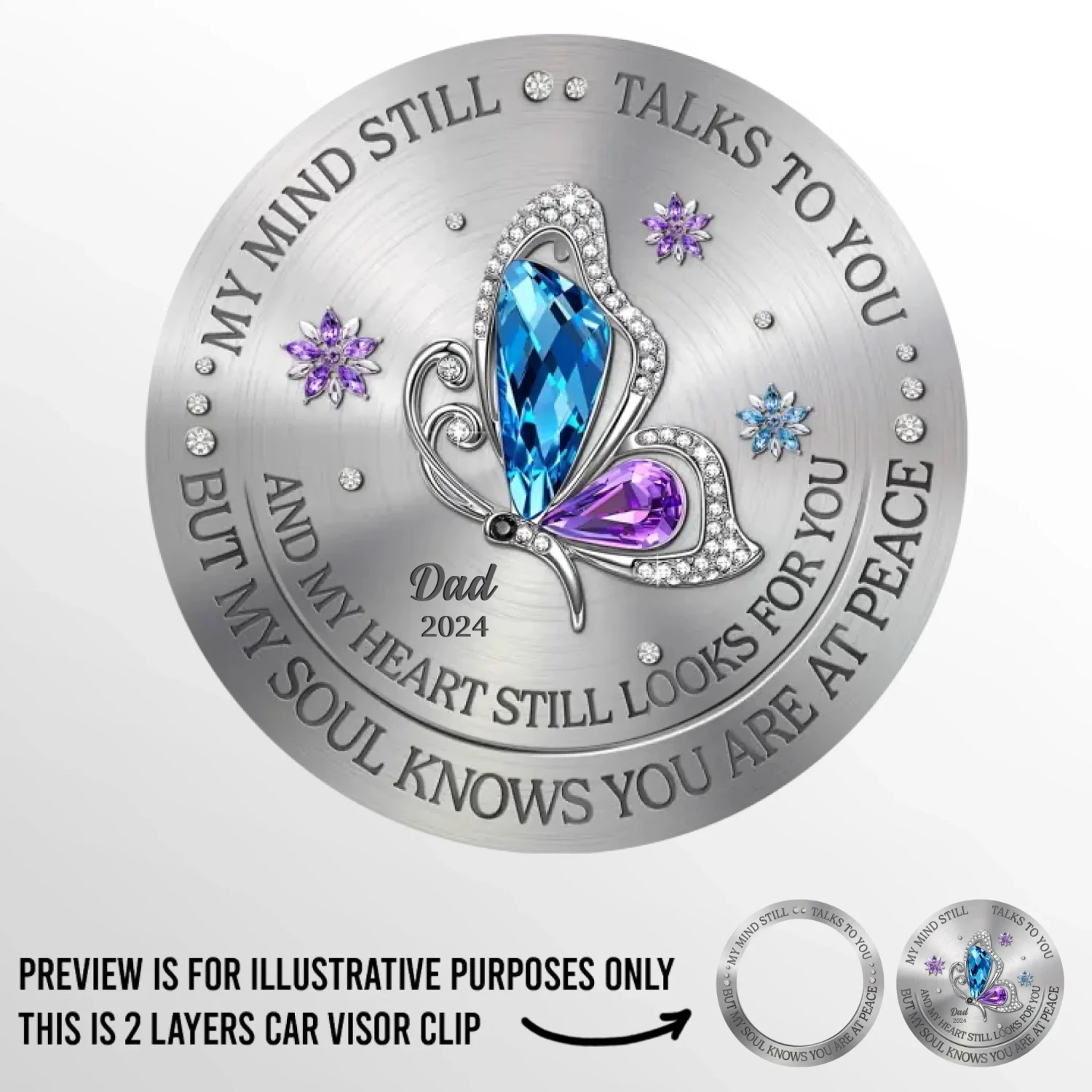 Some Part Of Me Will Always Search For You - Memorial Personalized Custom Car Visor Clip - Sympathy Gift For Family Members 2 Some Part Of Me Will Always Search For You - Memorial Personalized Custom Car Visor Clip - Sympathy Gift For Family Members - Image 2