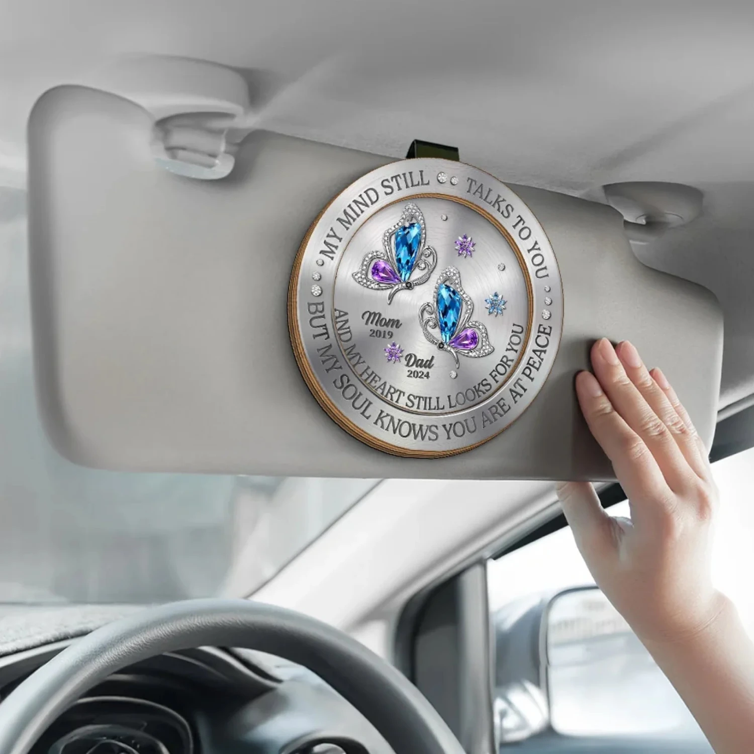 Some Part Of Me Will Always Search For You - Memorial Personalized Custom Car Visor Clip - Sympathy Gift For Family Members 5 Some Part Of Me Will Always Search For You - Memorial Personalized Custom Car Visor Clip - Sympathy Gift For Family Members - Image 5