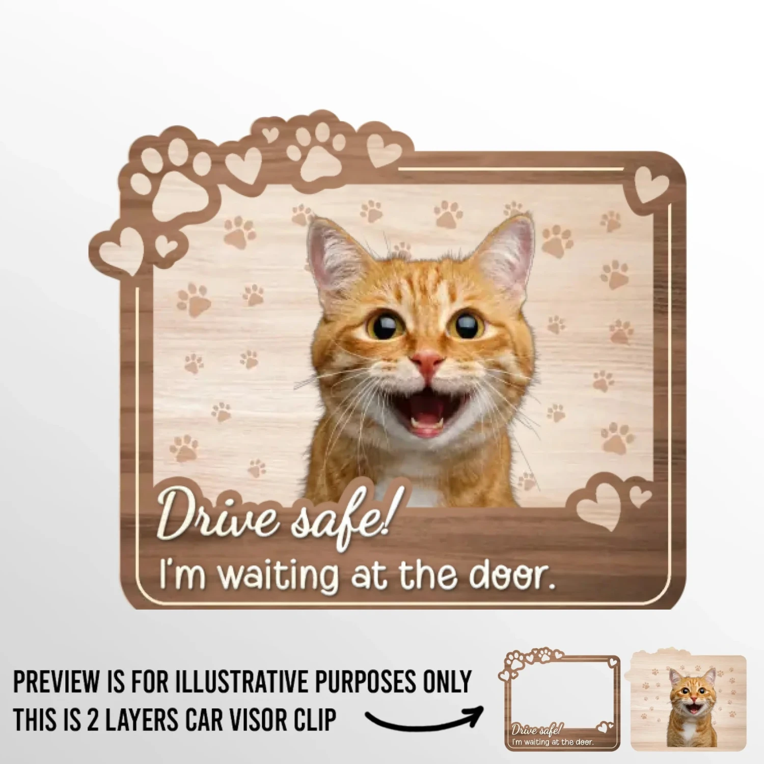 Custom Photo No One Cuddles Me Like You Do - Dog & Cat Personalized Custom Car Visor Clip - Gift For Pet Owners, Pet Lovers 2 Custom Photo No One Cuddles Me Like You Do - Dog & Cat Personalized Custom Car Visor Clip - Gift For Pet Owners, Pet Lovers - Image 2