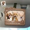 Custom Photo No One Cuddles Me Like You Do - Dog & Cat Personalized Custom Car Visor Clip - Gift For Pet Owners, Pet Lovers