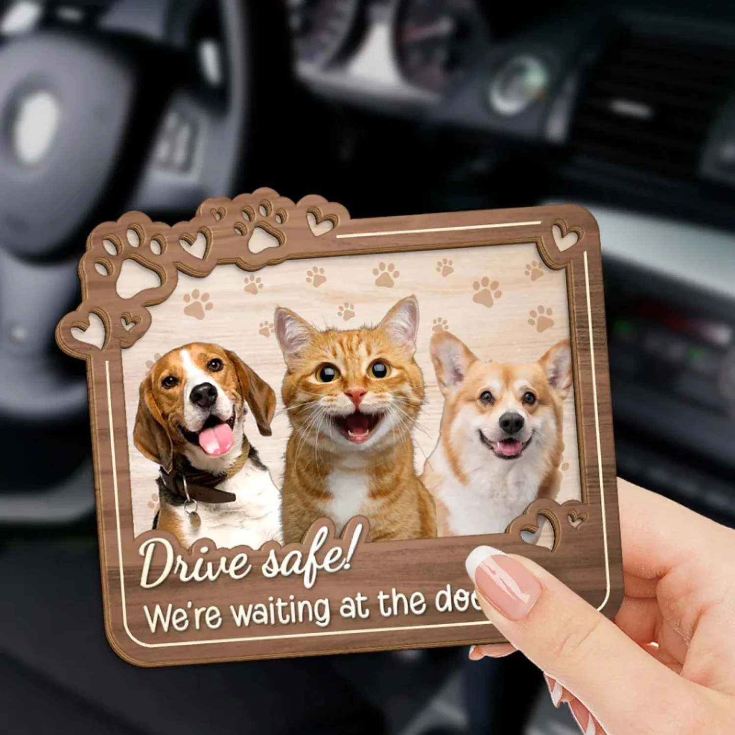 Custom Photo No One Cuddles Me Like You Do - Dog & Cat Personalized Custom Car Visor Clip - Gift For Pet Owners, Pet Lovers 3 Custom Photo No One Cuddles Me Like You Do - Dog & Cat Personalized Custom Car Visor Clip - Gift For Pet Owners, Pet Lovers - Image 3