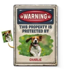 Custom Photo Trespassers Will Be Licked - Dog & Cat Personalized Custom 3D Inflated Effect Printed Home Decor Metal Sign - House Warming Gift For Pet Owners, Pet Lovers