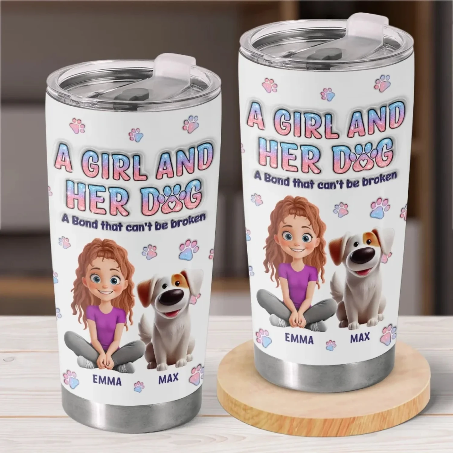 Love And Loyalty In Every Wag - Dog Personalized Custom 3D Inflated Effect Printed Tumbler - Gift For Pet Owners, Pet Lovers 1 Love And Loyalty In Every Wag - Dog Personalized Custom 3D Inflated Effect Printed Tumbler - Gift For Pet Owners, Pet Lovers