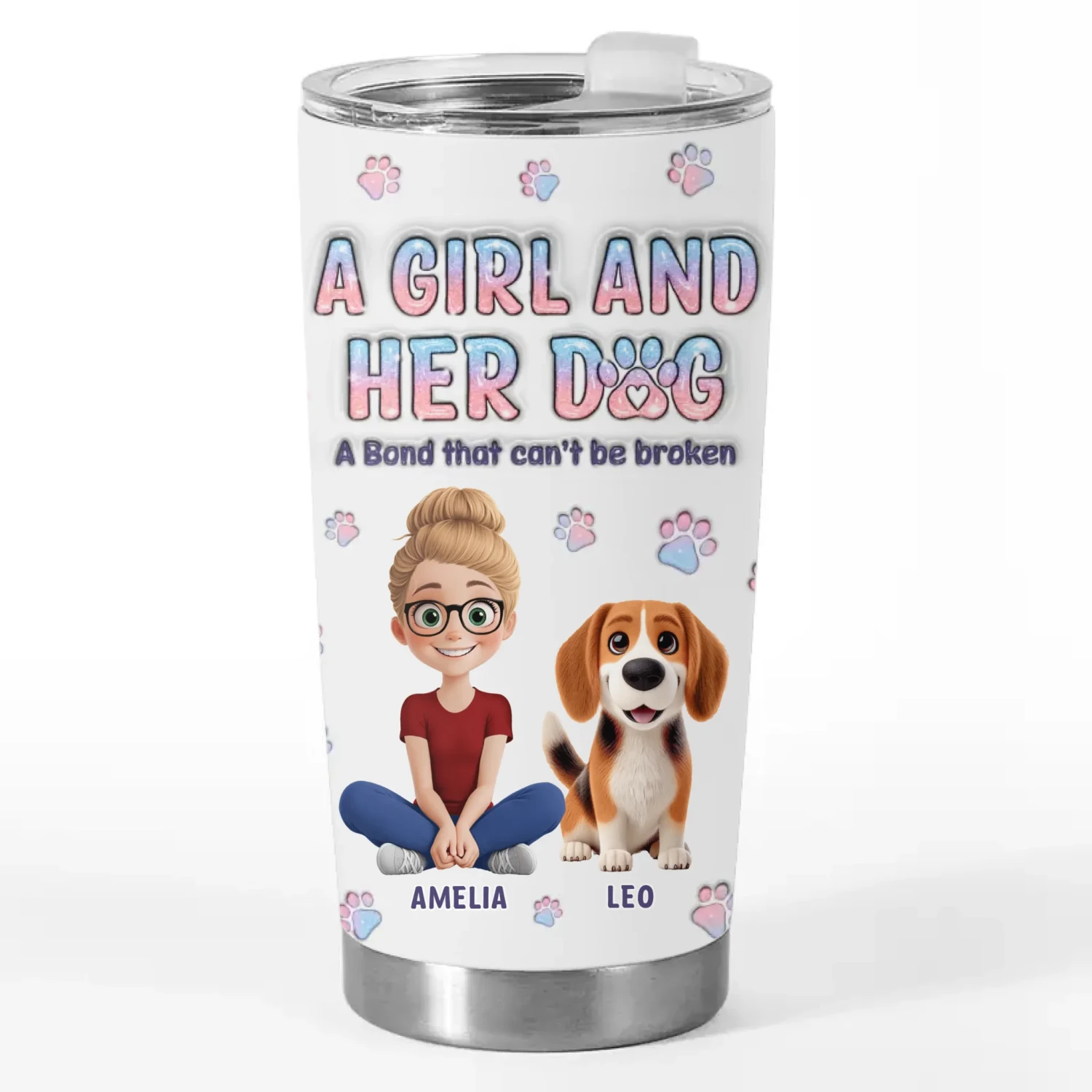 Love And Loyalty In Every Wag - Dog Personalized Custom 3D Inflated Effect Printed Tumbler - Gift For Pet Owners, Pet Lovers 2 Love And Loyalty In Every Wag - Dog Personalized Custom 3D Inflated Effect Printed Tumbler - Gift For Pet Owners, Pet Lovers - Image 2