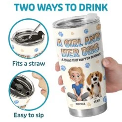 Fluffy Hugs & Wagging Tails - Dog Personalized Custom 3D Inflated Effect Printed Tumbler - Gift For Pet Owners, Pet Lovers -Pawfect House Store 67c6afb5de6ce