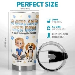 Fluffy Hugs & Wagging Tails - Dog Personalized Custom 3D Inflated Effect Printed Tumbler - Gift For Pet Owners, Pet Lovers -Pawfect House Store 67c6afb62e426
