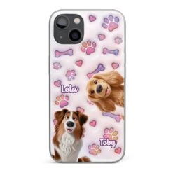 Tail Wagging Happiness - Dog Personalized Custom 3D Inflated Effect Printed Clear Phone Case - Gift For Pet Owners, Pet Lovers