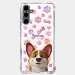 Tail Wagging Happiness - Dog Personalized Custom 3D Inflated Effect Printed Clear Phone Case - Gift For Pet Owners, Pet Lovers -Pawfect House Store 67c8119f30a4b