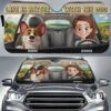 Paws & Drive, The Perfect Ride - Dog Personalized Custom Auto Windshield Sunshade, Car Window Protector - Gift For Pet Owners, Pet Lovers
