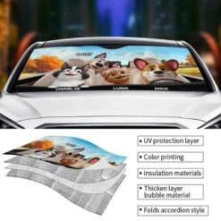 Paws On Board, Fun Ahead - Dog & Cat Personalized Custom Auto Windshield Sunshade, Car Window Protector - Gift For Pet Owners, Pet Lovers 7 Paws On Board, Fun Ahead - Dog & Cat Personalized Custom Auto Windshield Sunshade, Car Window Protector - Gift For Pet Owners, Pet Lovers -Pawfect House Store 67c91d5d1c54b