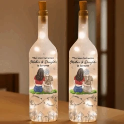 A Mother And Daughter’s Love Is Eternal - Family Personalized Custom Bottle Lamp - Mother's Day, Gift For Mom, Daughter -Pawfect House Store 67c92a1f24e60