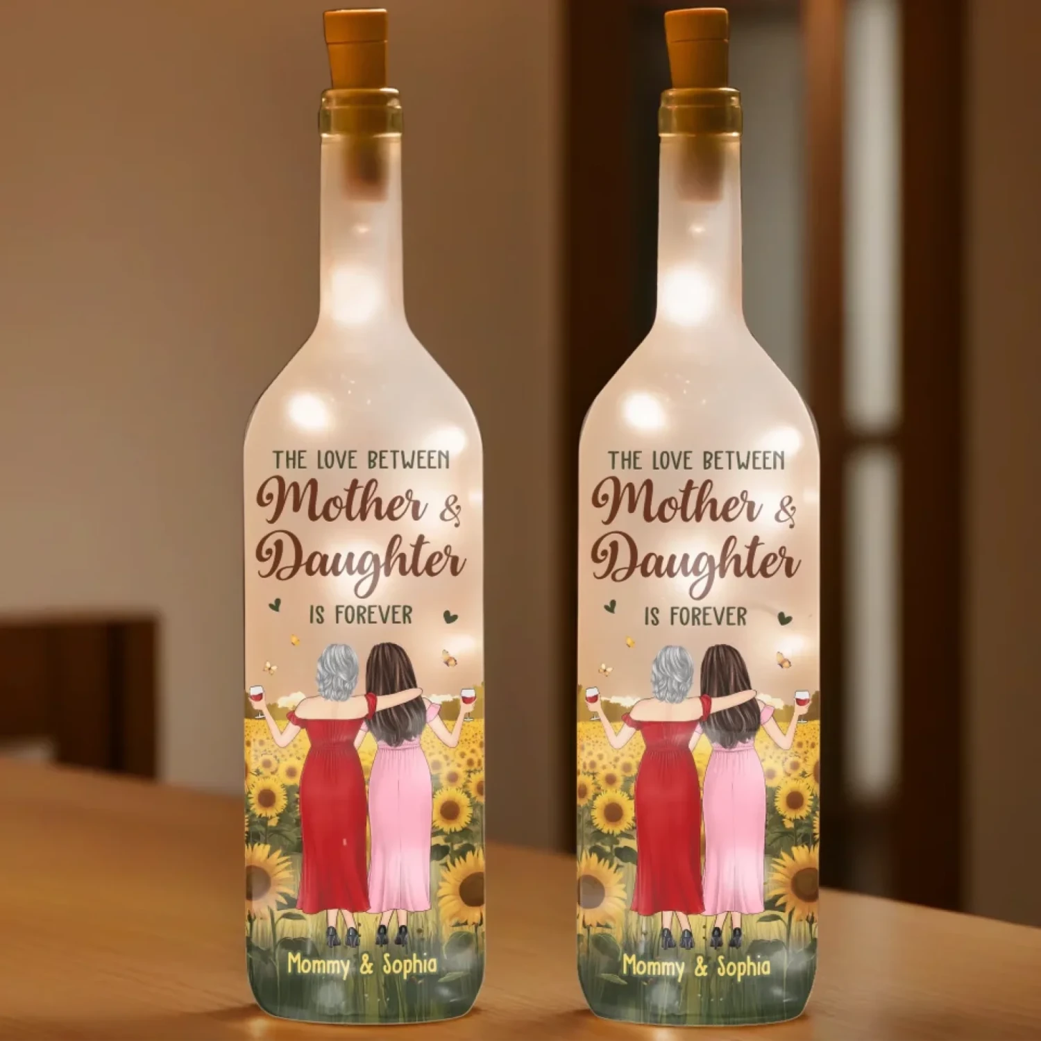A Love Link That Never Fades - Family Personalized Custom Bottle Lamp - Mother's Day, Gift For Mom, Daughter 3 A Love Link That Never Fades - Family Personalized Custom Bottle Lamp - Mother's Day, Gift For Mom, Daughter - Image 3