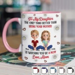 The Joys Of Motherhood - Family Personalized Custom 3D Inflated Effect Printed Accent Mug - Mother's Day, Gift For Mom, Daughter
