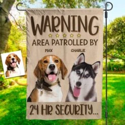 Custom Photo Our Security Team Requires Belly Rubs - Dog & Cat Personalized Custom Flag - Gift For Pet Owners, Pet Lovers