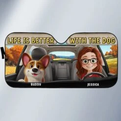 Paws & Drive, The Perfect Ride - Dog Personalized Custom Auto Windshield Sunshade, Car Window Protector - Gift For Pet Owners, Pet Lovers 5 Paws & Drive, The Perfect Ride - Dog Personalized Custom Auto Windshield Sunshade, Car Window Protector - Gift For Pet Owners, Pet Lovers -Pawfect House Store 67c9468eb7a74