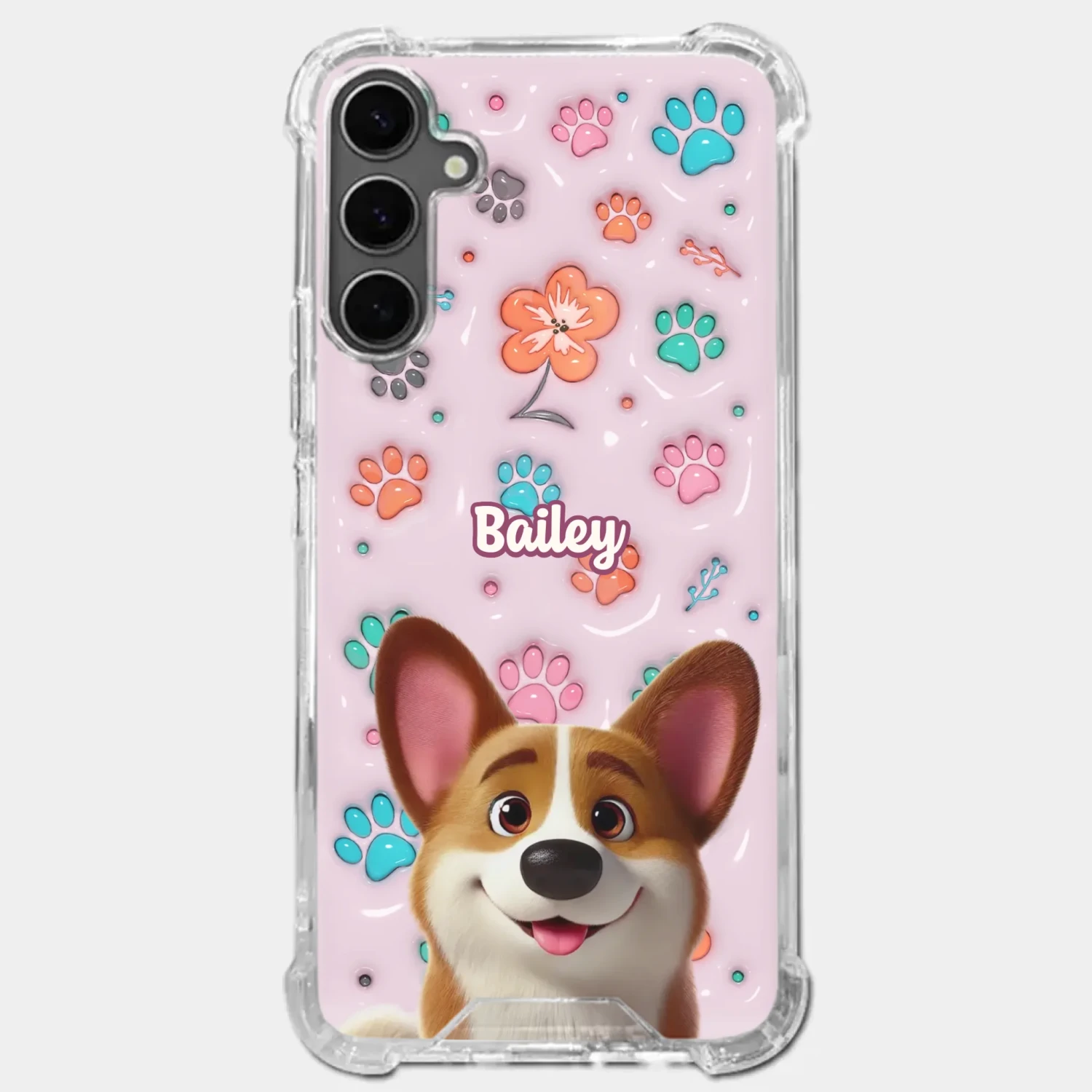 Loyal Hearts Have Four Paws- Dog Personalized Custom 3D Inflated Effect Printed Clear Phone Case - Gift For Pet Owners, Pet Lover 6 Loyal Hearts Have Four Paws- Dog Personalized Custom 3D Inflated Effect Printed Clear Phone Case - Gift For Pet Owners, Pet Lover - Image 6