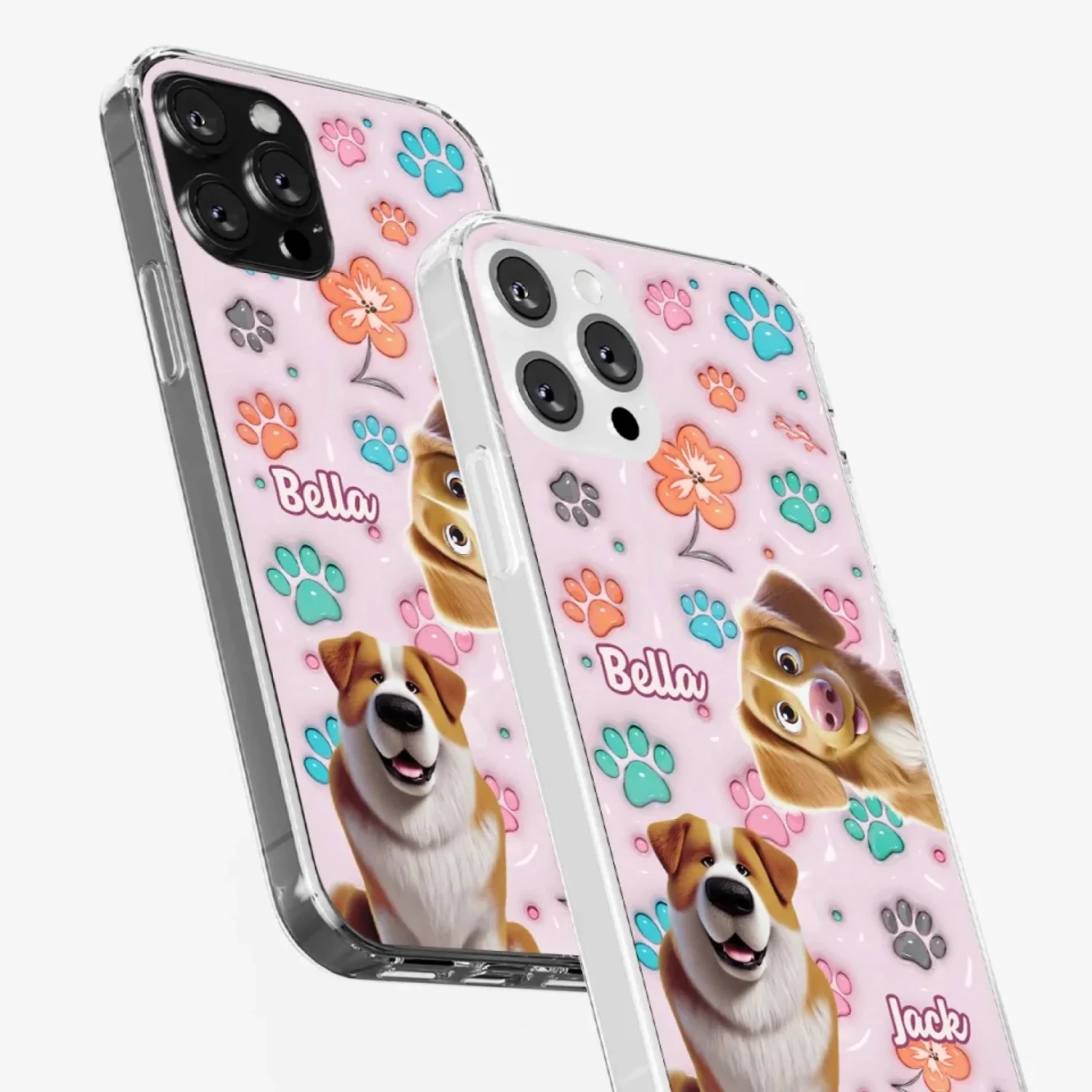 Loyal Hearts Have Four Paws- Dog Personalized Custom 3D Inflated Effect Printed Clear Phone Case - Gift For Pet Owners, Pet Lover 5 Loyal Hearts Have Four Paws- Dog Personalized Custom 3D Inflated Effect Printed Clear Phone Case - Gift For Pet Owners, Pet Lover - Image 5