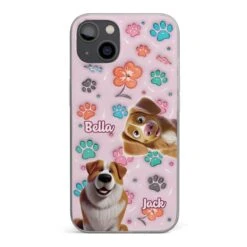 Loyal Hearts Have Four Paws- Dog Personalized Custom 3D Inflated Effect Printed Clear Phone Case - Gift For Pet Owners, Pet Lover