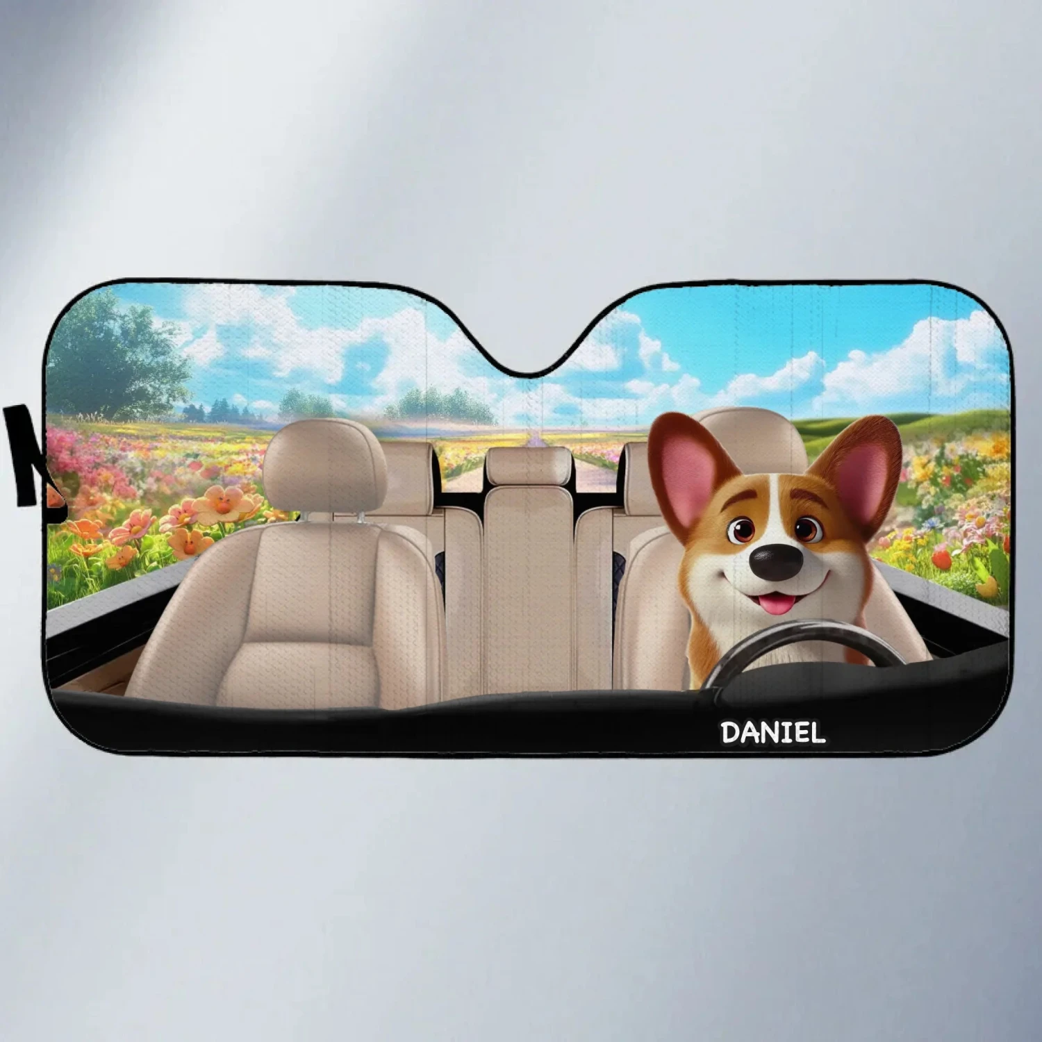Paws On Board, Fun Ahead - Dog & Cat Personalized Custom Auto Windshield Sunshade, Car Window Protector - Gift For Pet Owners, Pet Lovers 2 Paws On Board, Fun Ahead - Dog & Cat Personalized Custom Auto Windshield Sunshade, Car Window Protector - Gift For Pet Owners, Pet Lovers - Image 2