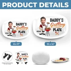 Custom Photo Everything Tastes Better When Daddy Makes It - Family Personalized Custom Platter - Father's Day, Gift For Dad, Grandpa -Pawfect House Store 67c96dc8ba7a2