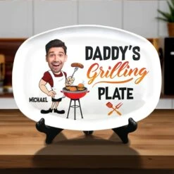 Custom Photo Everything Tastes Better When Daddy Makes It - Family Personalized Custom Platter - Father's Day, Gift For Dad, Grandpa -Pawfect House Store 67c96dc9383f6