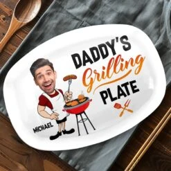 Custom Photo Everything Tastes Better When Daddy Makes It - Family Personalized Custom Platter - Father's Day, Gift For Dad, Grandpa -Pawfect House Store 67c96dc94bca2