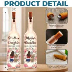 Forever Connected, Always Cherished - Family Personalized Custom Bottle Lamp - Mother's Day, Gift For Mom, Daughter 9 Forever Connected, Always Cherished - Family Personalized Custom Bottle Lamp - Mother's Day, Gift For Mom, Daughter -Pawfect House Store 67c98030cb15b