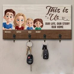 Family Is Our Greatest Blessing - Family Personalized Custom Home Decor Key Hanger, Key Holder - House Warming Gift For Family Members