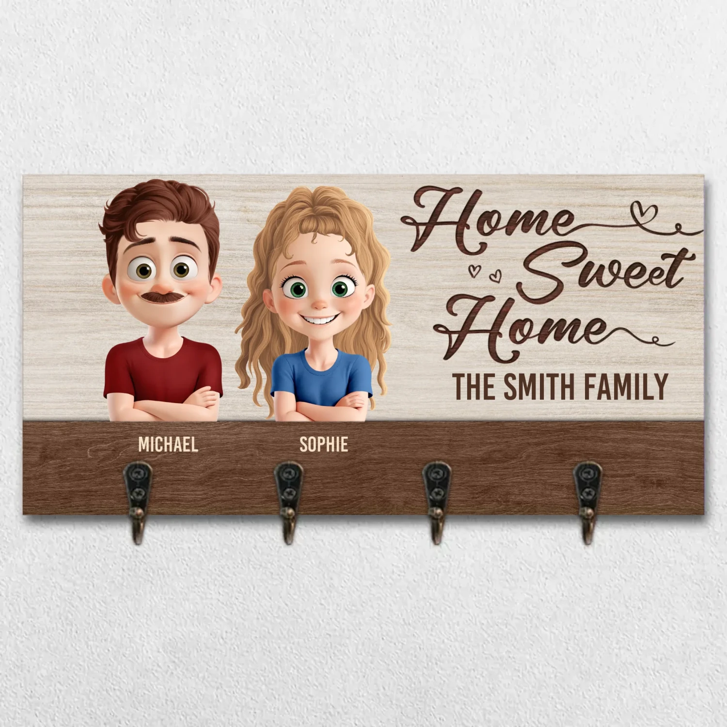 Family Is Our Greatest Blessing - Family Personalized Custom Home Decor Key Hanger, Key Holder - House Warming Gift For Family Members 2 Family Is Our Greatest Blessing - Family Personalized Custom Home Decor Key Hanger, Key Holder - House Warming Gift For Family Members - Image 2