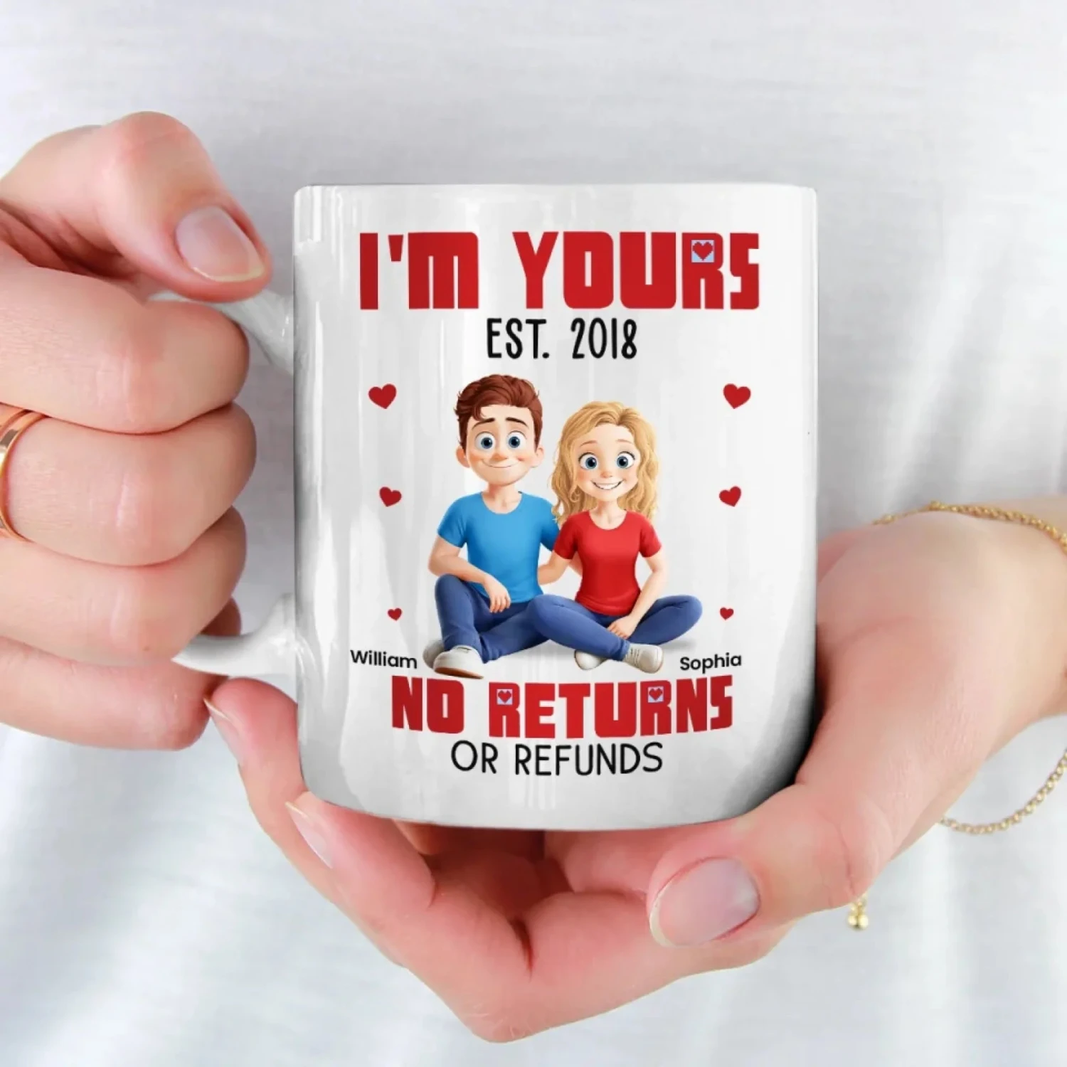 Once Yours, Always Yours - Couple Personalized Custom Mug - Gift For Husband Wife, Anniversary 3 Once Yours, Always Yours - Couple Personalized Custom Mug - Gift For Husband Wife, Anniversary - Image 3