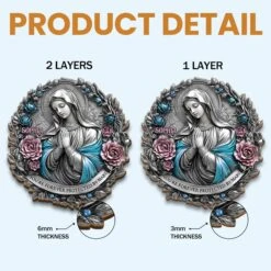 You're Forever Protected By Mary - Memorial Personalized Custom Car Visor Clip - Sympathy Gift For Family Members 11 You're Forever Protected By Mary - Memorial Personalized Custom Car Visor Clip - Sympathy Gift For Family Members -Pawfect House Store 67caba7001f37