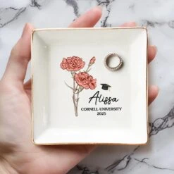 Blooming Into Success - Family Personalized Custom Jewelry Dish - Graduation Gift For Family Members, Siblings, Brothers, Sisters 8 Blooming Into Success - Family Personalized Custom Jewelry Dish - Graduation Gift For Family Members, Siblings, Brothers, Sisters -Pawfect House Store 67ce4e1603399