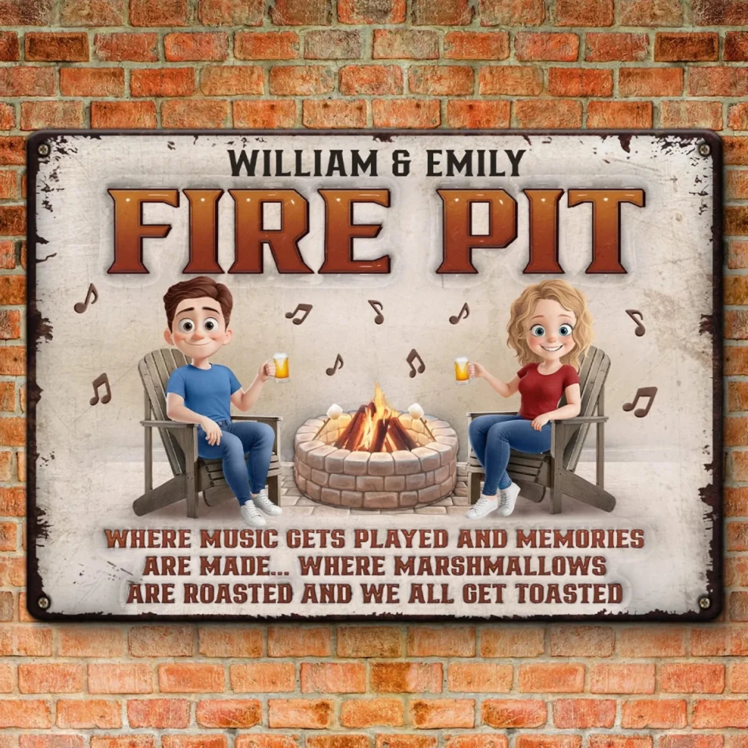 Good Vibes, Good Drinks - Couple Personalized Custom Home Decor Metal Sign - House Warming Gift For Husband Wife, Anniversary 3 Good Vibes, Good Drinks - Couple Personalized Custom Home Decor Metal Sign - House Warming Gift For Husband Wife, Anniversary - Image 3