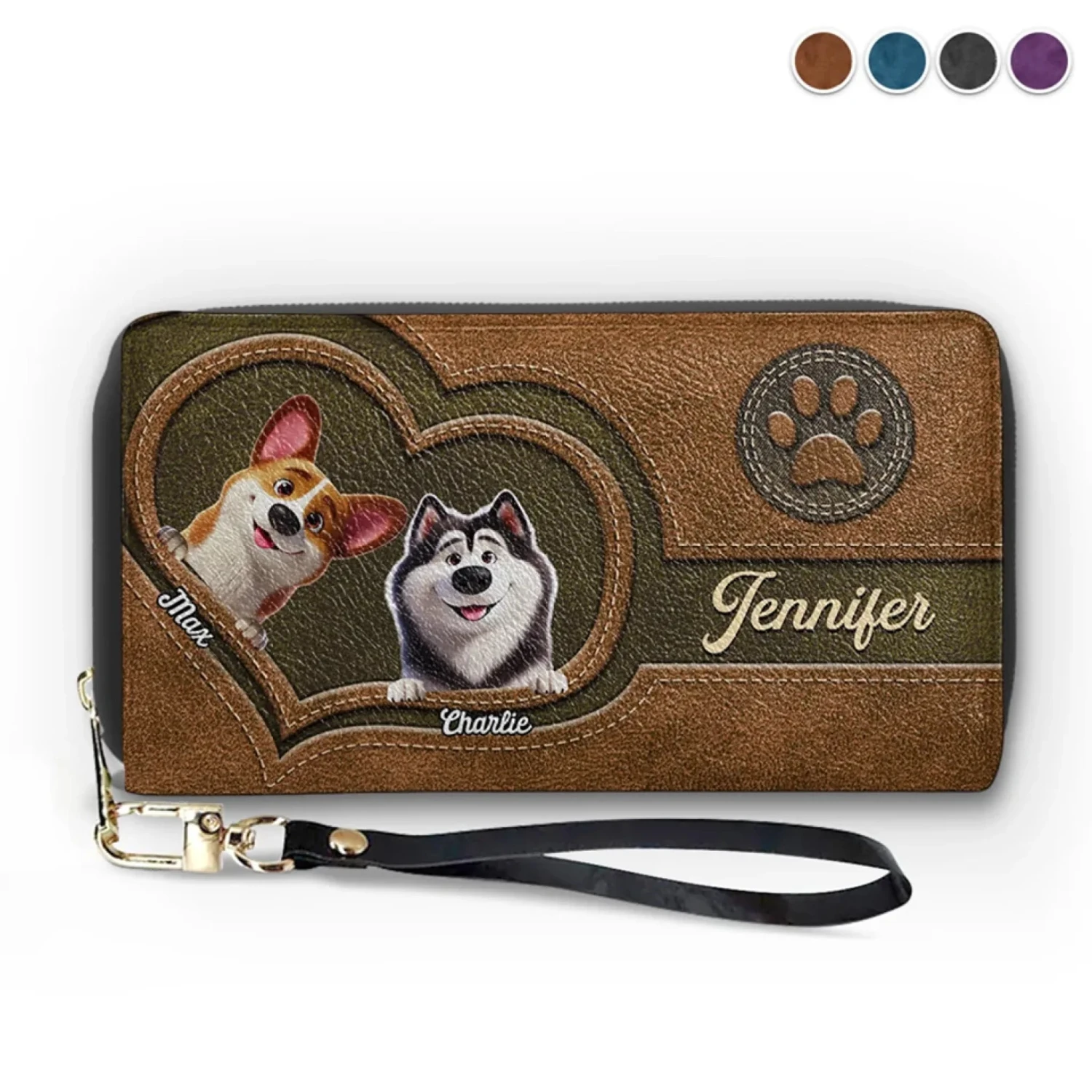 Unconditional Love With Paws - Dog & Cat Personalized Custom Leather Long Wallet - Gift For Pet Owners, Pet Lovers 1 Unconditional Love With Paws - Dog & Cat Personalized Custom Leather Long Wallet - Gift For Pet Owners, Pet Lovers