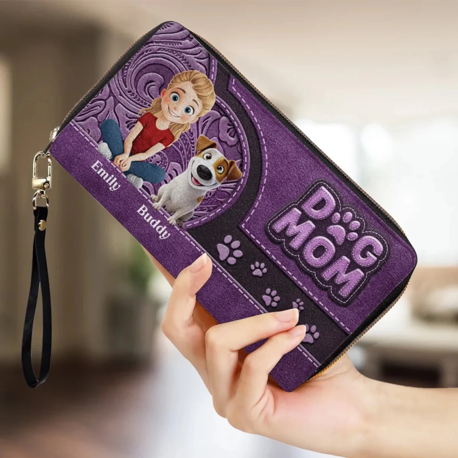 Furry Love, Forever Bond - Dog Personalized Custom Leather Long Wallet - Gift For Pet Owners, Pet Lovers 4 Furry Love, Forever Bond - Dog Personalized Custom Leather Long Wallet - Gift For Pet Owners, Pet Lovers - Image 4