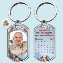 Custom Photo Your Love Still Guides Me Every Day - Memorial Personalized Custom Keychain - Sympathy Gift For Family Members