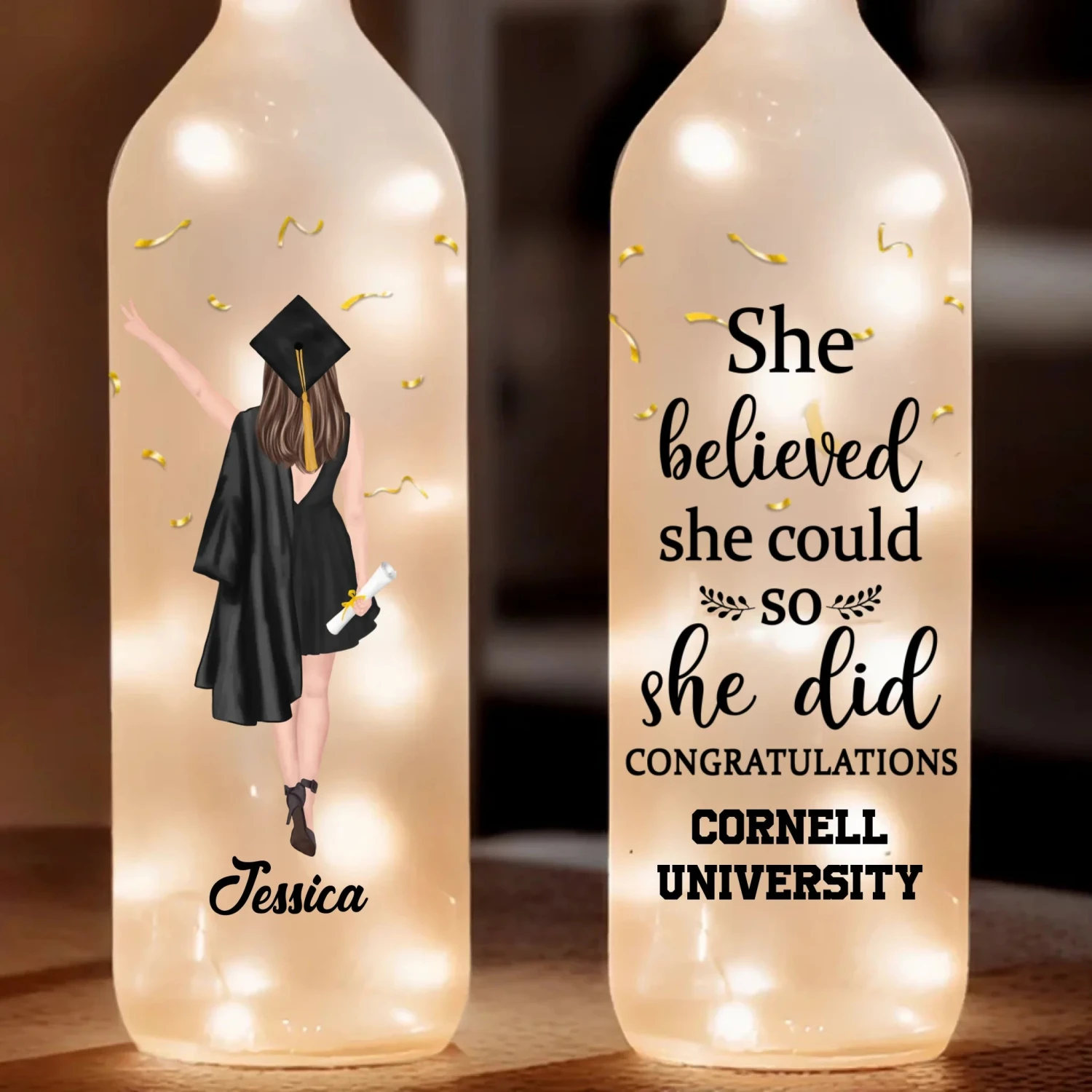 The Future Is Bright, Just Like You - Family Personalized Custom Bottle Lamp - Graduation Gift For Family Members, Siblings, Brothers, Sisters 2 The Future Is Bright, Just Like You - Family Personalized Custom Bottle Lamp - Graduation Gift For Family Members, Siblings, Brothers, Sisters - Image 2