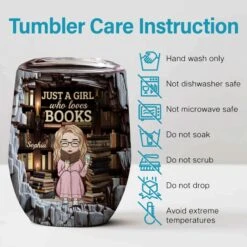 Life’s Better With A Book In Hand - Personalized Custom Wine Tumbler - Gift For Book Lovers -Pawfect House Store 67d113f6d7b08