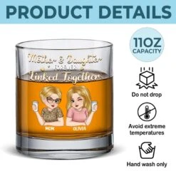 A Bond That Can Never Be Broken - Family Personalized Custom Whiskey Glass - Mother's Day, Gift For Mom, Daughter -Pawfect House Store 67d11f8162ce9