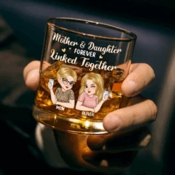 A Bond That Can Never Be Broken - Family Personalized Custom Whiskey Glass - Mother's Day, Gift For Mom, Daughter -Pawfect House Store 67d11f81cc5dd