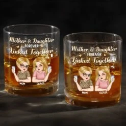 A Bond That Can Never Be Broken - Family Personalized Custom Whiskey Glass - Mother's Day, Gift For Mom, Daughter -Pawfect House Store 67d11f81d634d