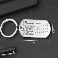 The Moment Your Heart Stopped, Mine Changed Forever - Memorial Personalized Custom Keychain - Sympathy Gift For Family Members 9 The Moment Your Heart Stopped, Mine Changed Forever - Memorial Personalized Custom Keychain - Sympathy Gift For Family Members -Pawfect House Store 67d14359db1bb