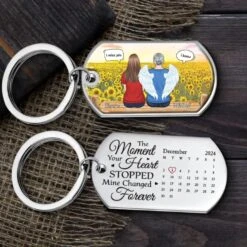 The Moment Your Heart Stopped, Mine Changed Forever - Memorial Personalized Custom Keychain - Sympathy Gift For Family Members 8 The Moment Your Heart Stopped, Mine Changed Forever - Memorial Personalized Custom Keychain - Sympathy Gift For Family Members -Pawfect House Store 67d1435a83a61