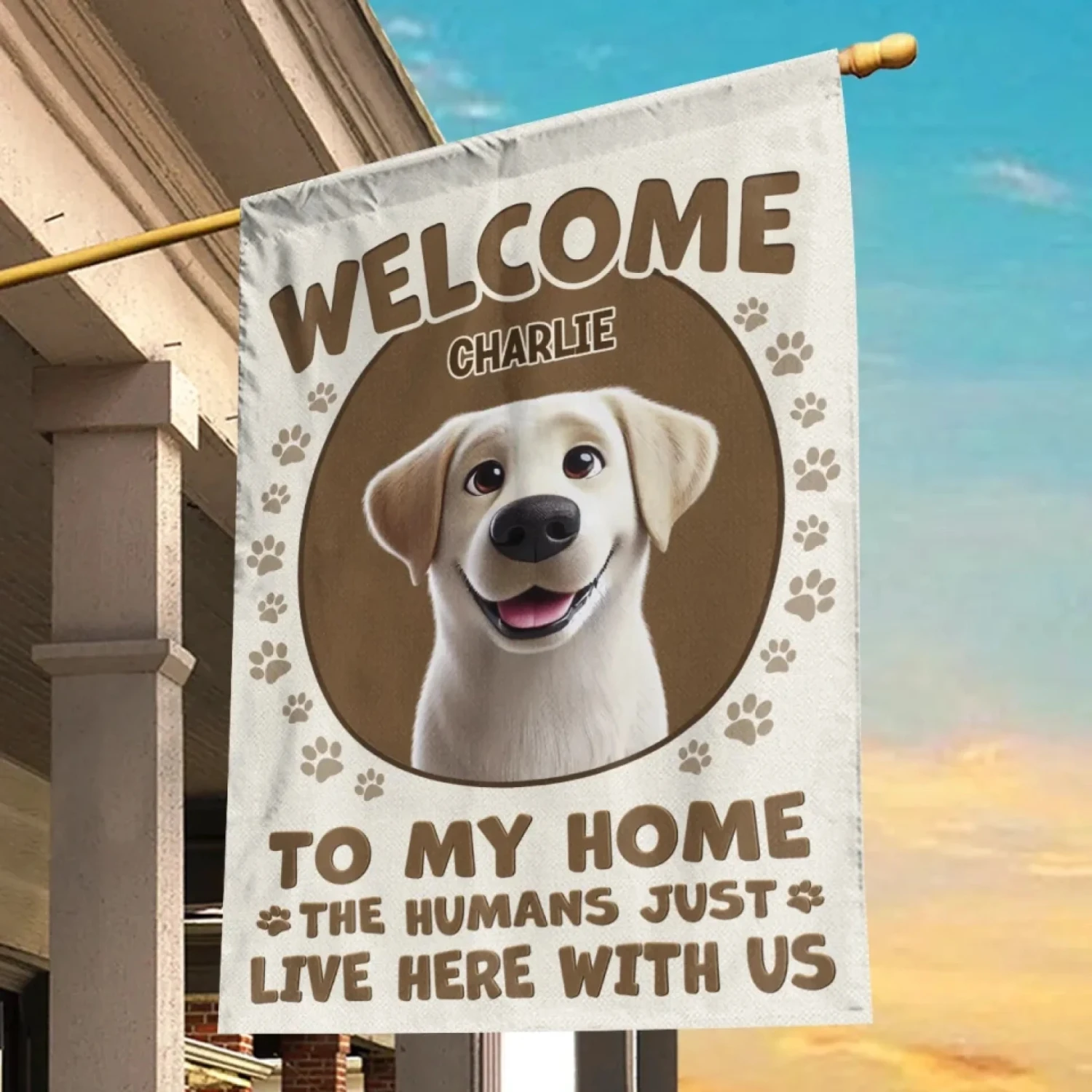 Furry Friends Make The Best Hosts - Dog Personalized Custom Flag - Gift For Pet Owners, Pet Lovers 5 Furry Friends Make The Best Hosts - Dog Personalized Custom Flag - Gift For Pet Owners, Pet Lovers - Image 5