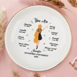 The Future Is Bright, Keep Rising - Family Personalized Custom Jewelry Dish - Graduation Gift For Family Members, Siblings, Brothers, Sisters 7 The Future Is Bright, Keep Rising - Family Personalized Custom Jewelry Dish - Graduation Gift For Family Members, Siblings, Brothers, Sisters -Pawfect House Store 67d24902974a6