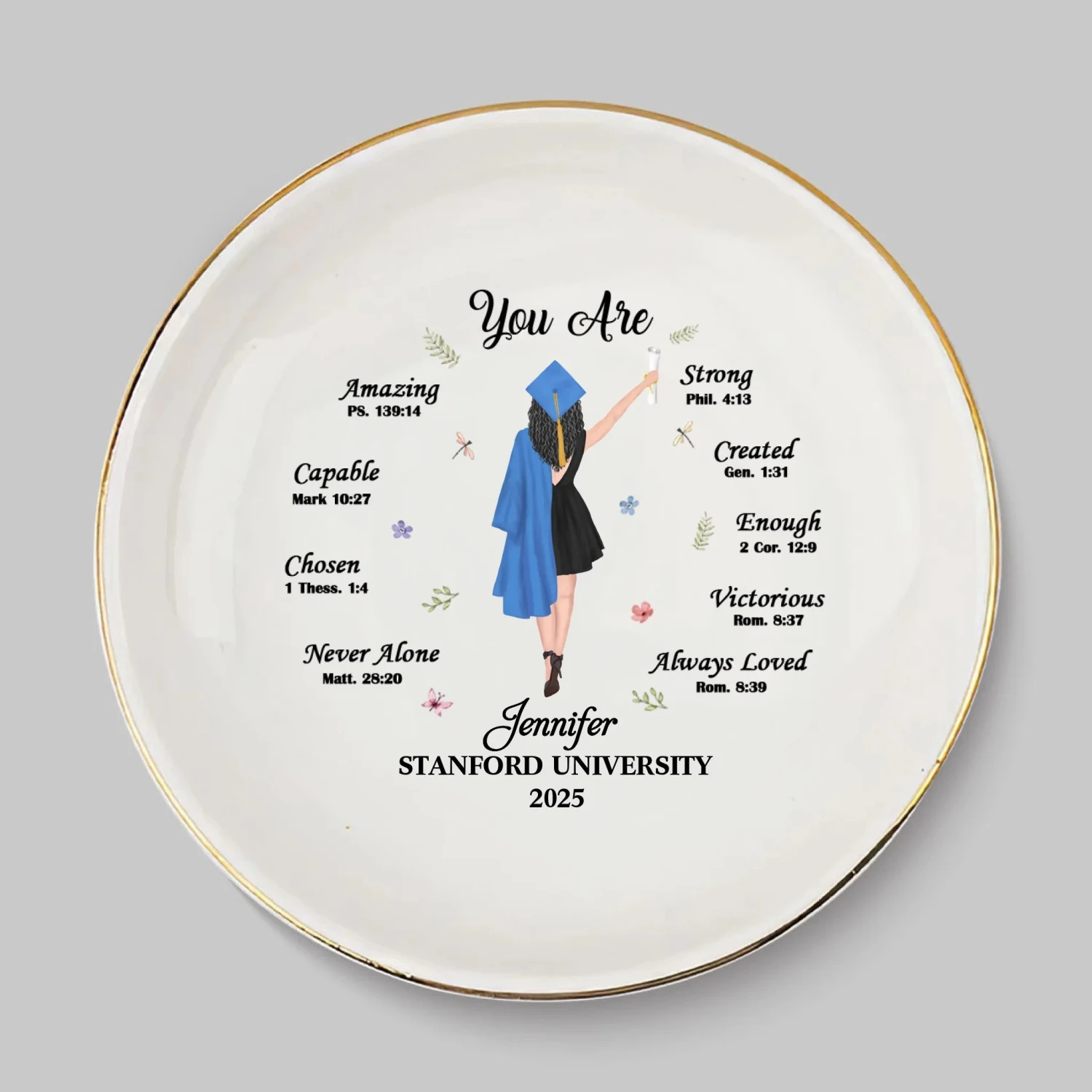 The Future Is Bright, Keep Rising - Family Personalized Custom Jewelry Dish - Graduation Gift For Family Members, Siblings, Brothers, Sisters 2 The Future Is Bright, Keep Rising - Family Personalized Custom Jewelry Dish - Graduation Gift For Family Members, Siblings, Brothers, Sisters - Image 2