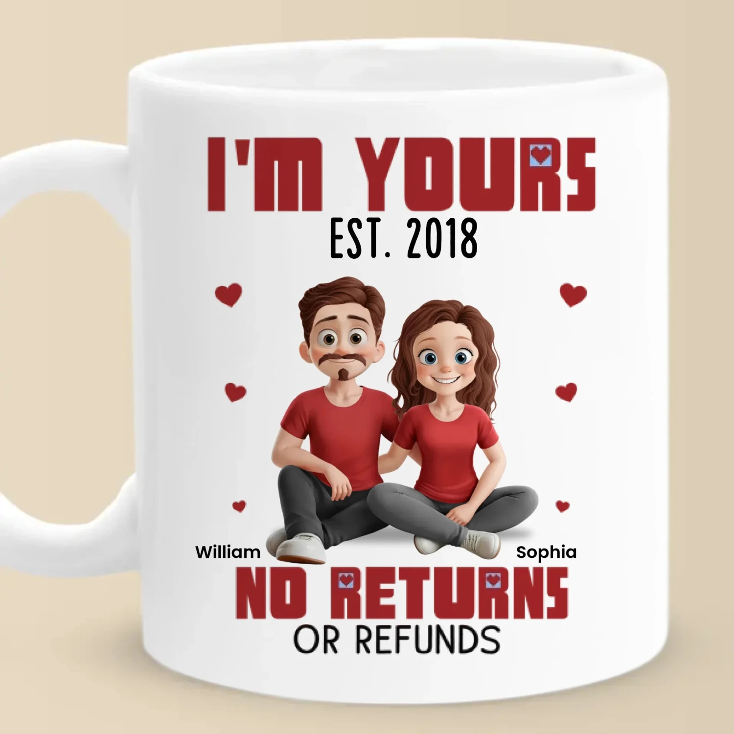Once Yours, Always Yours - Couple Personalized Custom Mug - Gift For Husband Wife, Anniversary 2 Once Yours, Always Yours - Couple Personalized Custom Mug - Gift For Husband Wife, Anniversary - Image 2