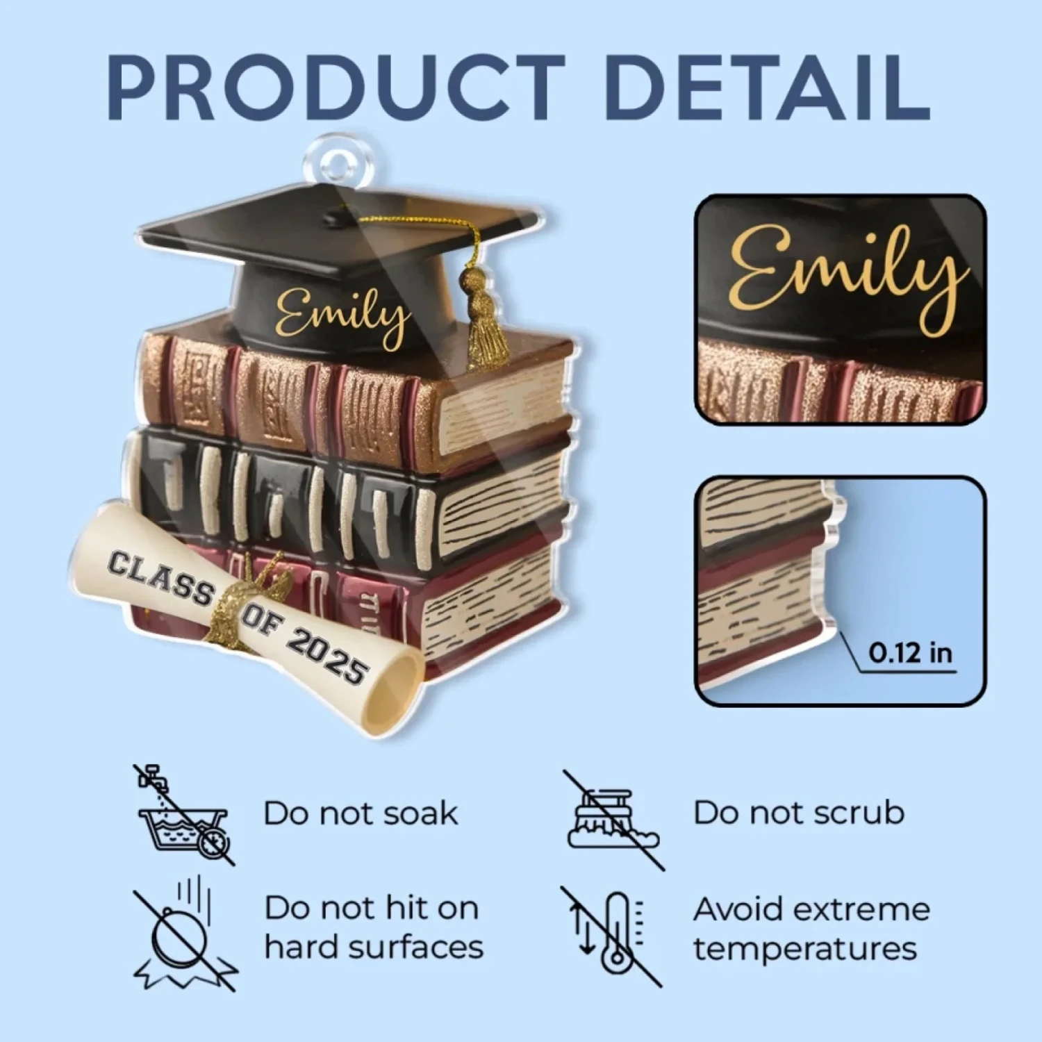 Wisdom Grows Page By Page - Family Personalized Custom Car Ornament - Acrylic Custom Shaped - Graduation Gift For Family Members, Siblings, Brothers, Sisters 5 Wisdom Grows Page By Page - Family Personalized Custom Car Ornament - Acrylic Custom Shaped - Graduation Gift For Family Members, Siblings, Brothers, Sisters - Image 5